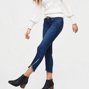 Loft Frayed Hem Jeans